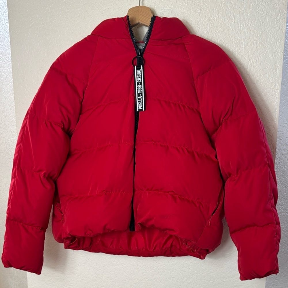 Puella Urban Women’s Red Puffer Jacket.